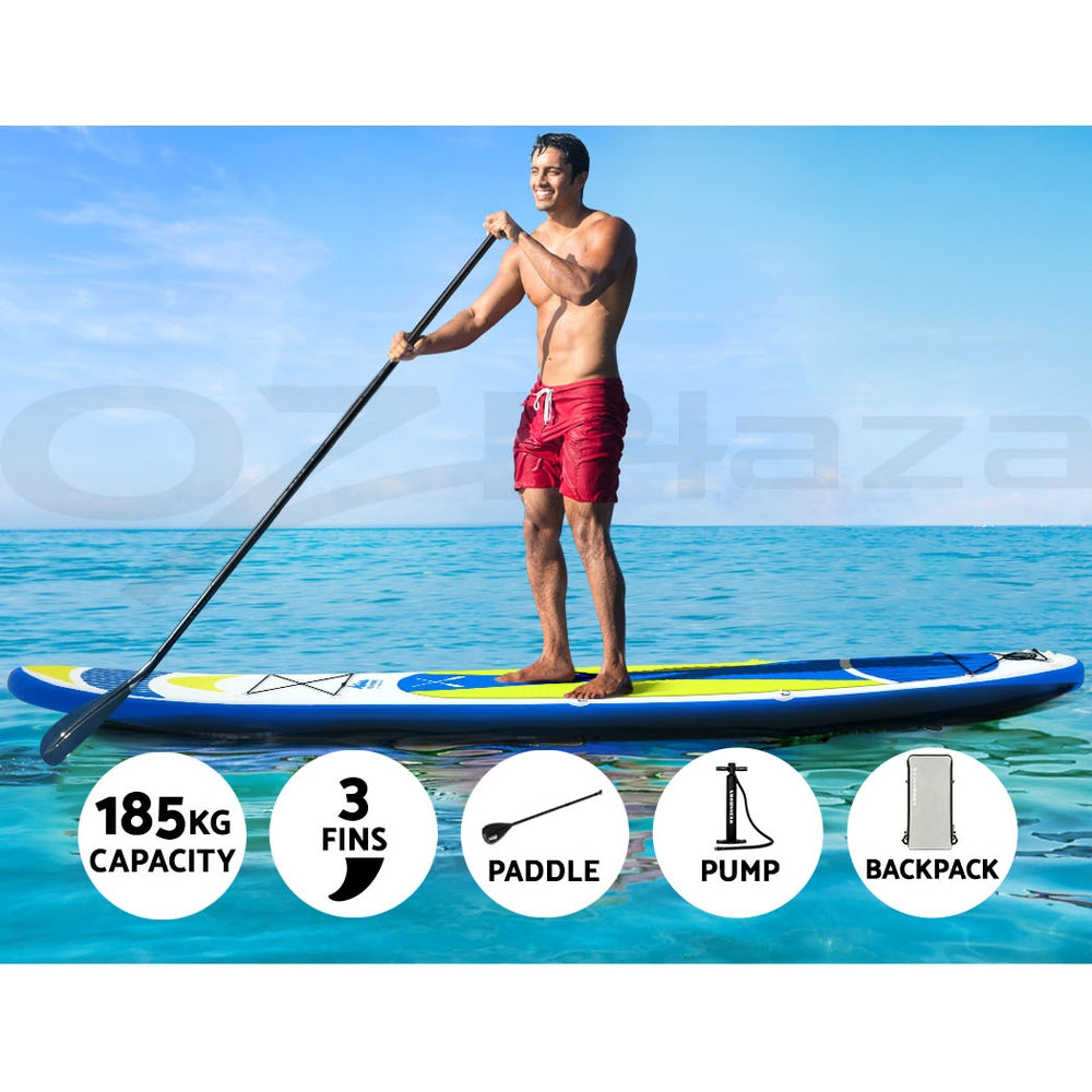 Weisshorn Stand Up Paddle Board 11ft Inflatable SUP Surfboard Paddleboard Kayak Surf Yellow-3