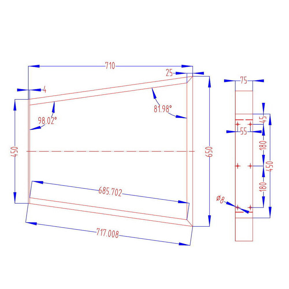 Artiss Metal Table Legs DIY Trapezoid 45X65CM Set of 2-1