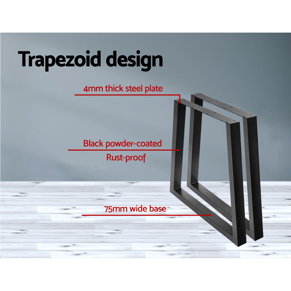 Artiss Metal Table Legs DIY Trapezoid 65X90CM Set of 2-5