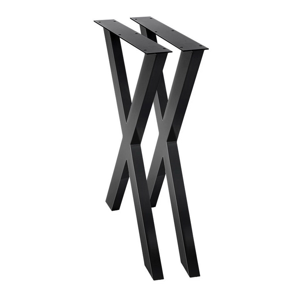 Artiss Metal Table Legs DIY X-shaped 71X60CM Set of 2-0