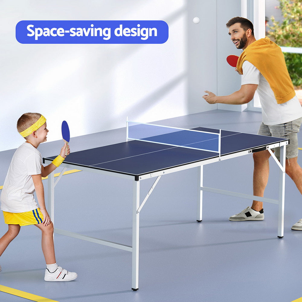 Everfit Table Tennis Ping Pong Table Portable Foldable Family Game Home Indoor-3