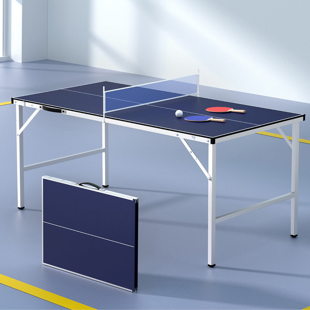 Everfit Table Tennis Ping Pong Table Portable Foldable Family Game Home Indoor-6