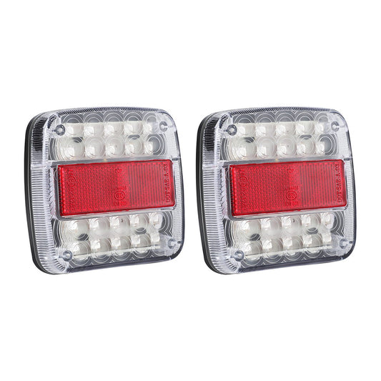 Giantz Pair 26 LED Tail Lights Stop Reverse Indicator 12V Ute Trailer Truck-0