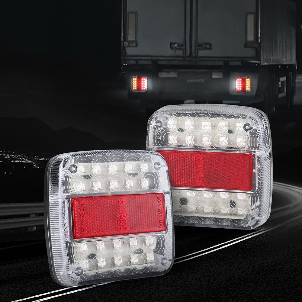 Giantz Pair 26 LED Tail Lights Stop Reverse Indicator 12V Ute Trailer Truck-6