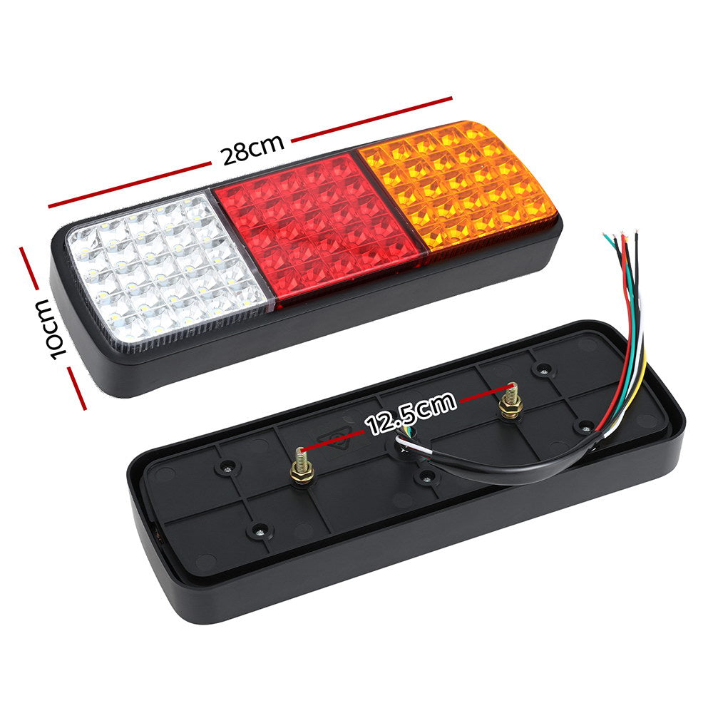 Giantz Pair 75 LED Tail Lights Stop Reverse Indicator 12V Ute Trailer Caravan Truck Boat-2