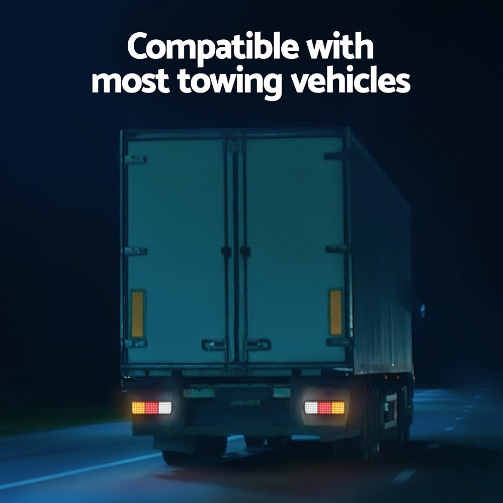 Giantz Pair 75 LED Tail Lights Stop Reverse Indicator 12V Ute Trailer Caravan Truck Boat-3