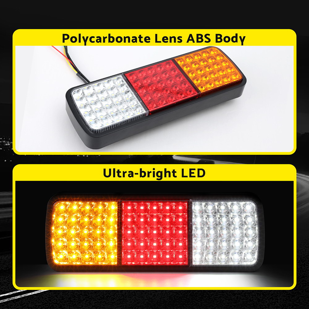 Giantz Pair 75 LED Tail Lights Stop Reverse Indicator 12V Ute Trailer Caravan Truck Boat-5