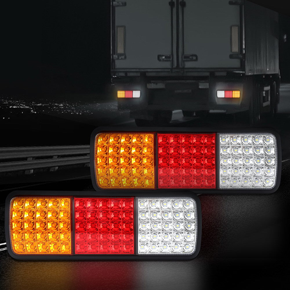 Giantz Pair 75 LED Tail Lights Stop Reverse Indicator 12V Ute Trailer Caravan Truck Boat-6