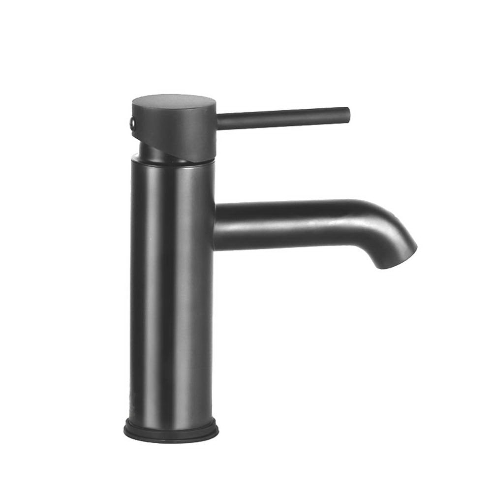 Cefito Bathroom Basin Mixer Tap Round Brass Faucet Vanity Laundry Black-3