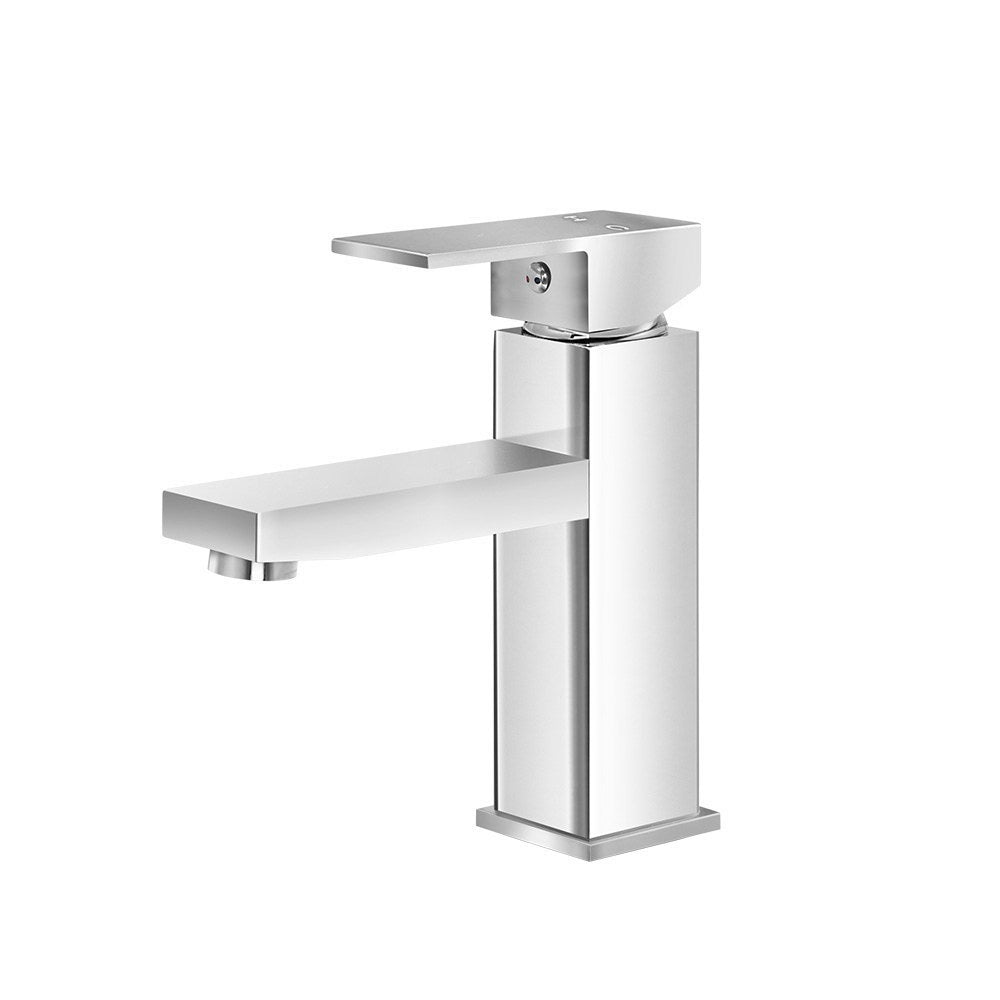 Cefito Bathroom Basin Mixer Tap Square Faucet Vanity Laundry Chrome-0