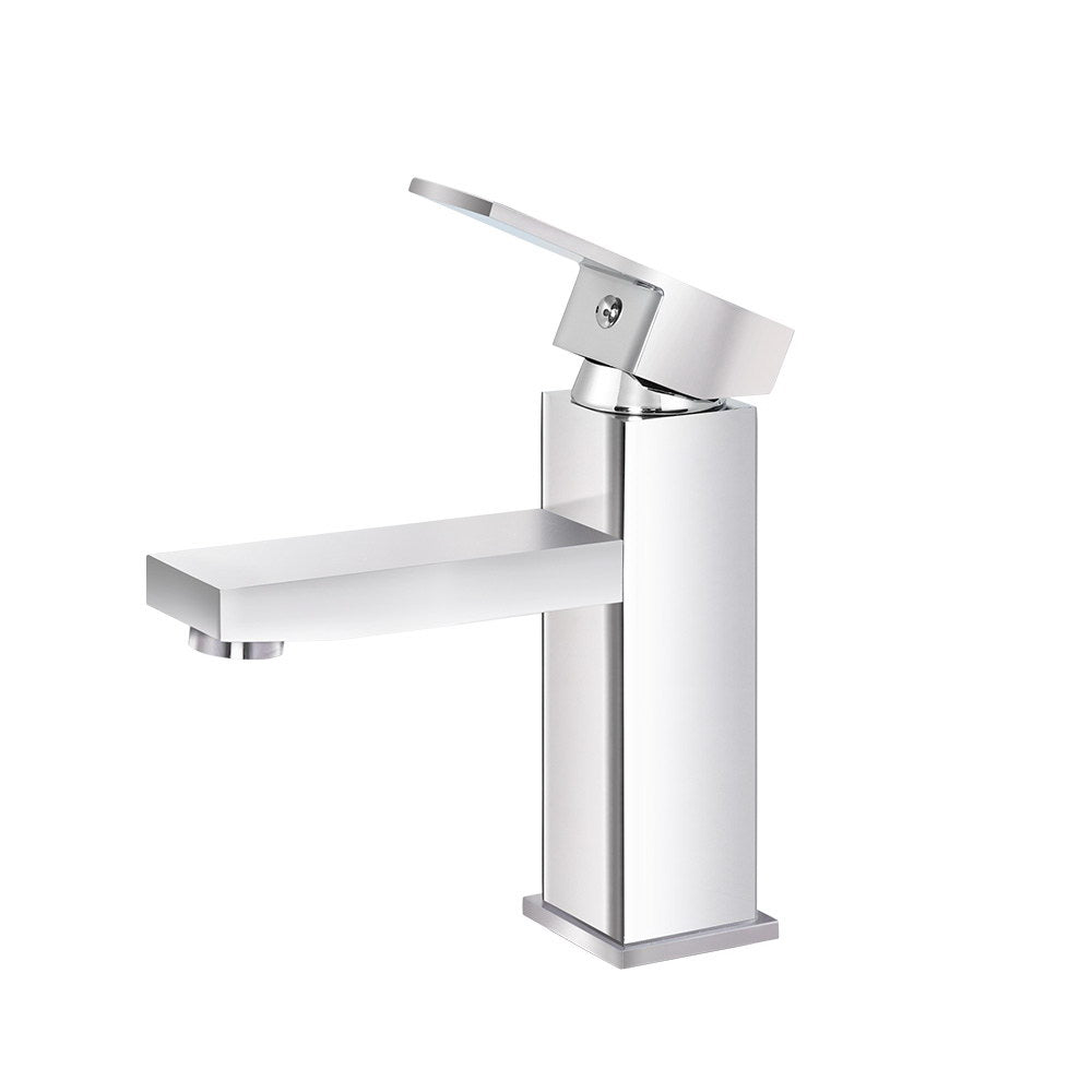 Cefito Bathroom Basin Mixer Tap Square Faucet Vanity Laundry Chrome-2