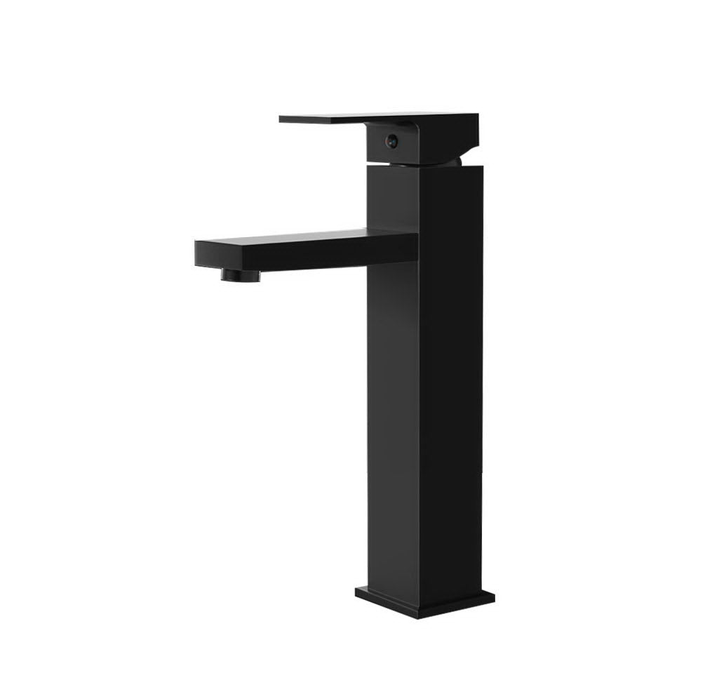 Cefito Bathroom Basin Mixer Tap Square Tall Faucet Vanity Laundry Black-0