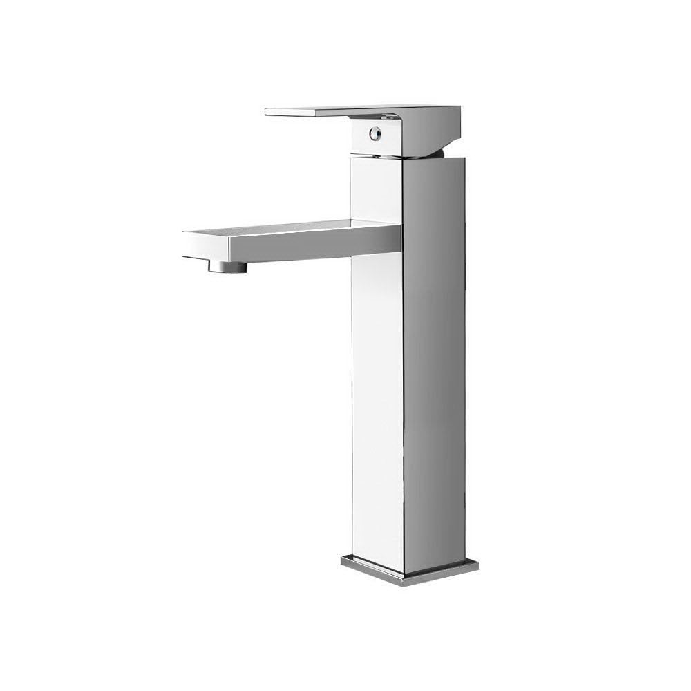 Cefito Bathroom Basin Mixer Tap Square Tall Faucet Vanity Laundry Chrome-0