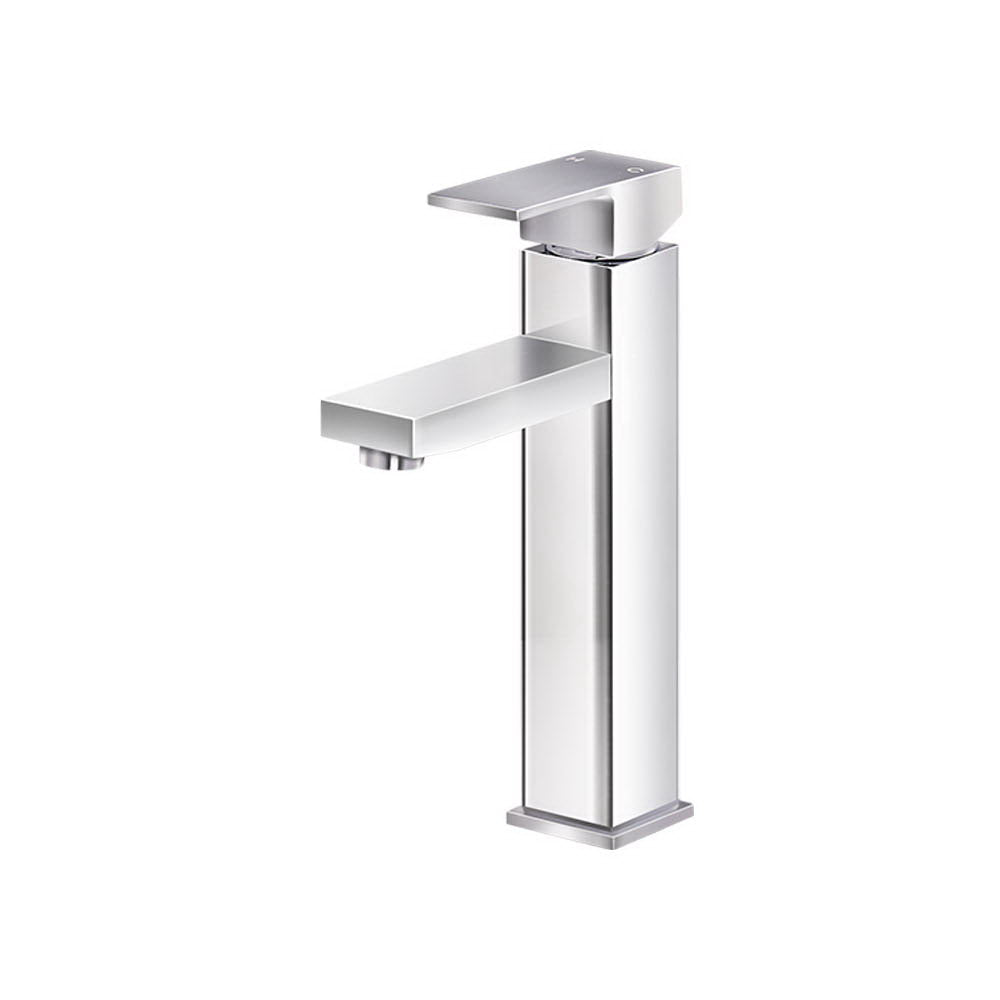 Cefito Bathroom Basin Mixer Tap Square Tall Faucet Vanity Laundry Chrome-2