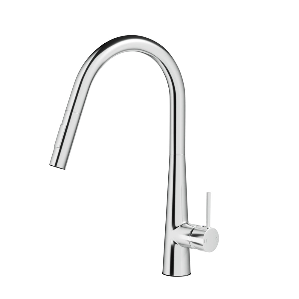 Kitchen Mixer Tap Pull Out Round 2 Mode Sink Basin Faucet Swivel WELS Chrome-0