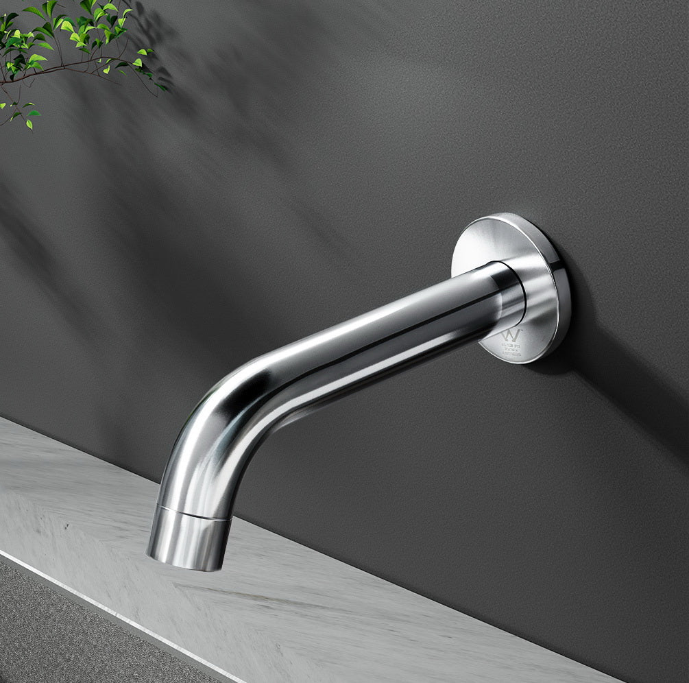 Cefito Bathroom Mixer Spout Wall Bath Tap Round Shower Bathtub Chrome-7