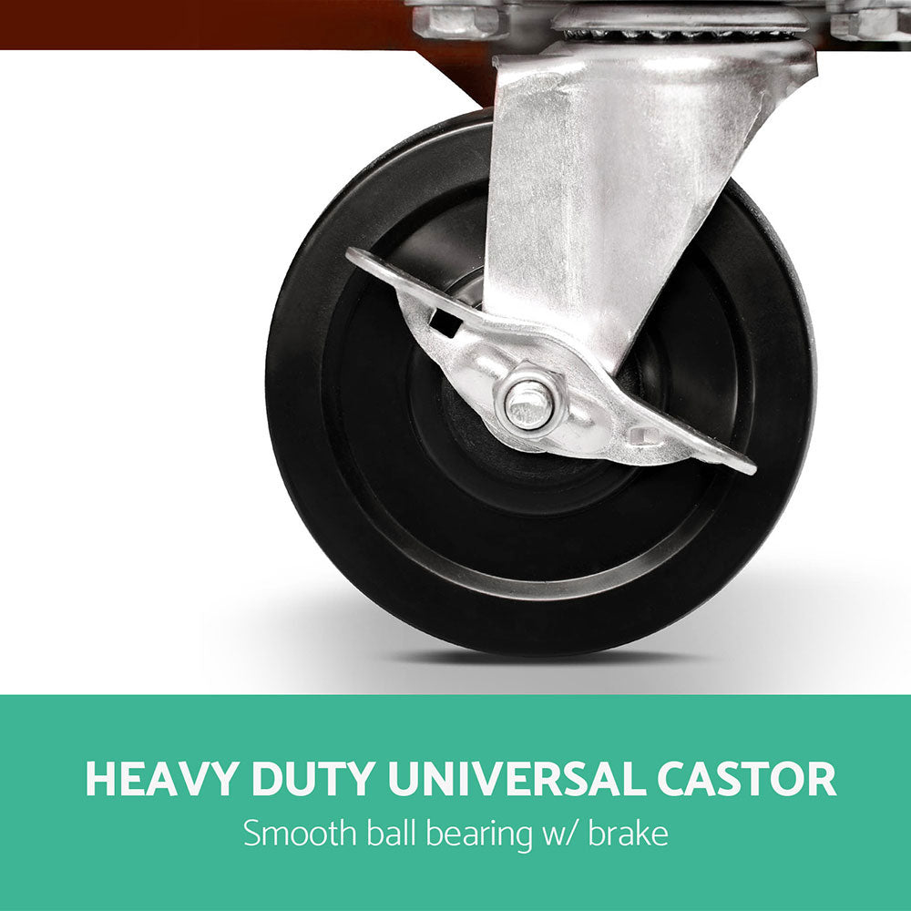 Giantz 14 Drawer Tool Box Cabinet Chest Mechanic Garage Storage Trolley Red-6