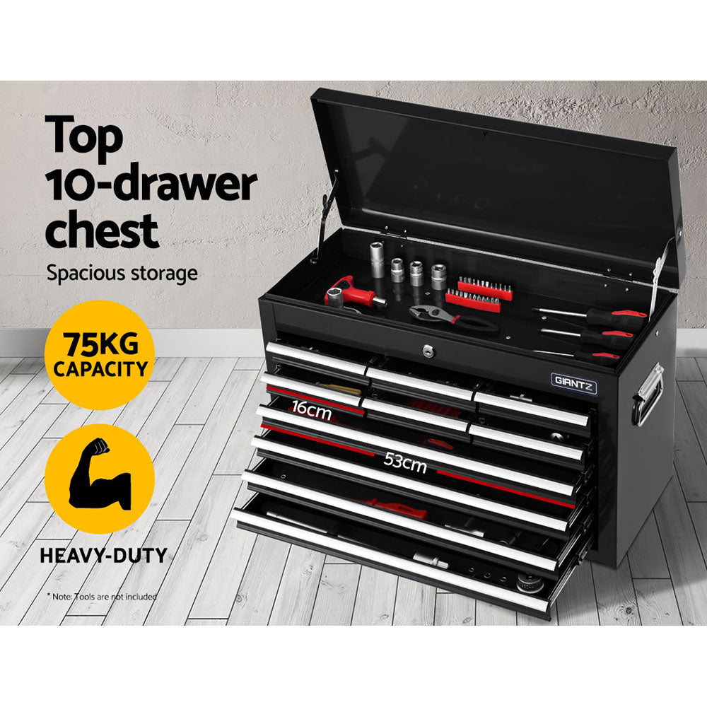 Giantz 16 Drawer Tool Box Cabinet Chest Trolley Toolbox Garage Storage Box-3