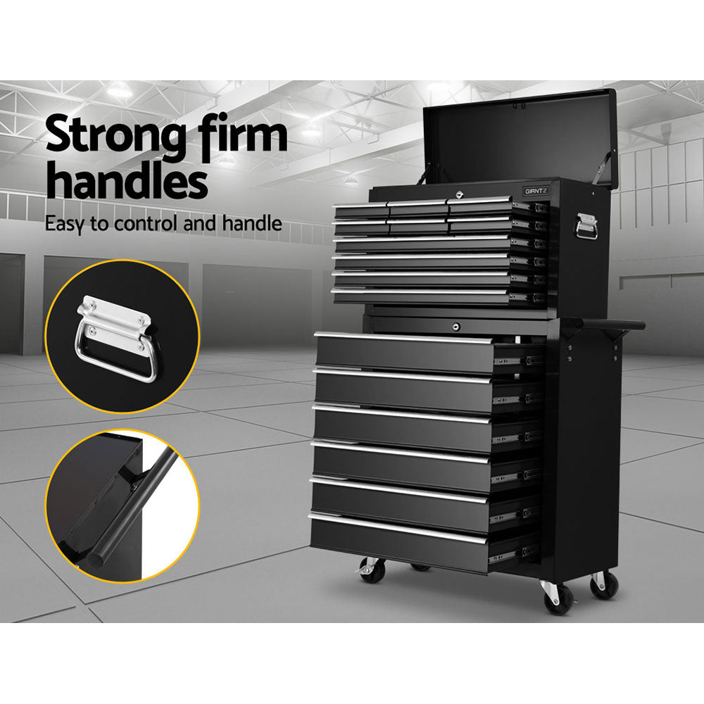 Giantz 16 Drawer Tool Box Cabinet Chest Trolley Toolbox Garage Storage Box-6