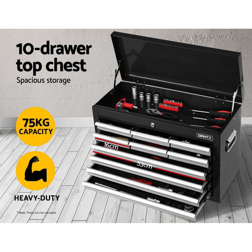 Giantz 17 Drawer Tool Box Cabinet Chest Trolley Toolbox Garage Storage Box Grey-2