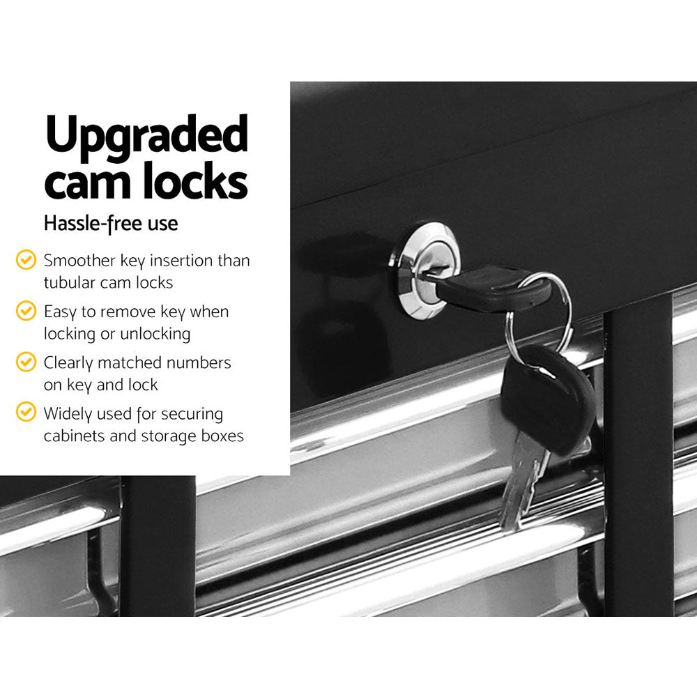 Giantz 17 Drawer Tool Box Cabinet Chest Trolley Toolbox Garage Storage Box Grey-3