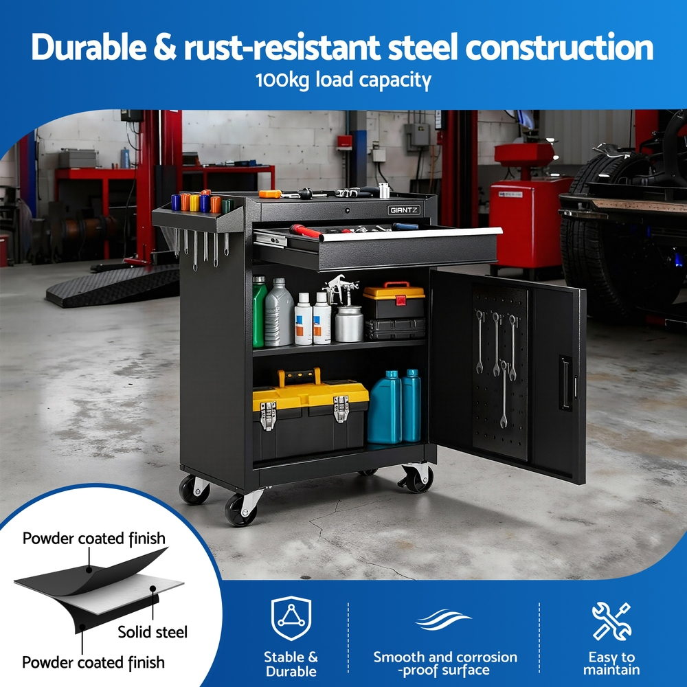 Giantz Tool Chest Trolley Cabinet Rolling Toolbox Garage Storage Tools organizer-3