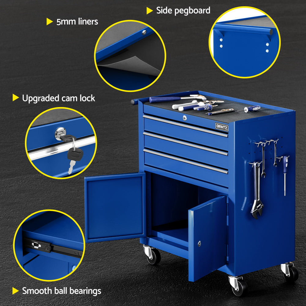 Giantz 3 Drawer Tool Box Cabinet Chest Toolbox Garage Storage Organiser-5