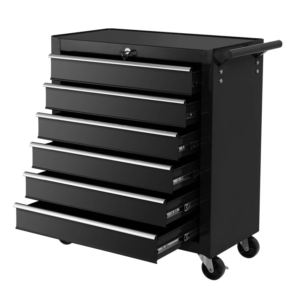 Giantz 6 Drawer Tool Box Cabinet Chest Trolley Cart Garage Toolbox Storage-0