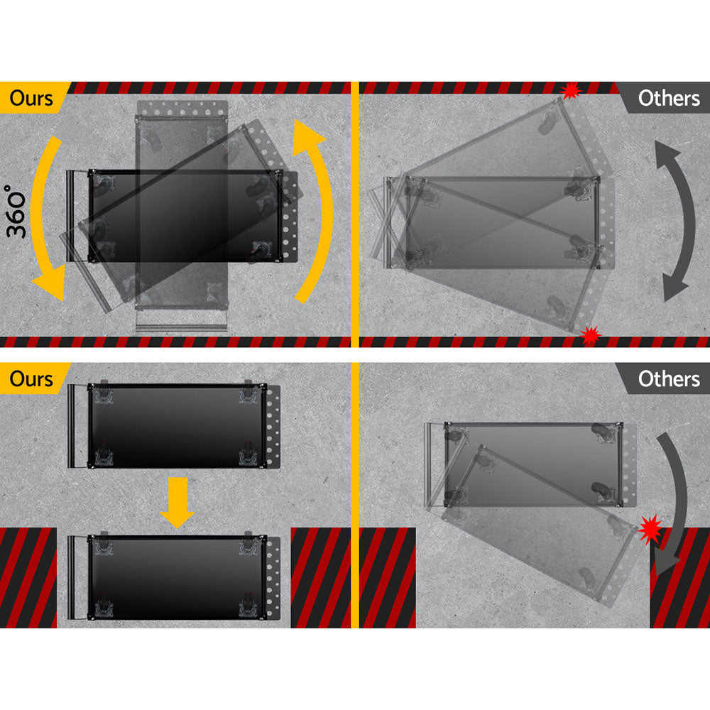 Giantz 3-Tier Tool Cart Trolley Workshop Garage Storage Organizer Black-4