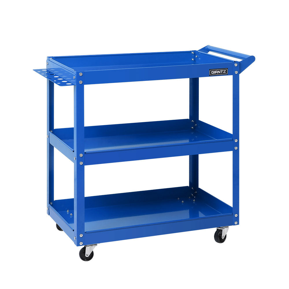 Giantz 3-Tier Tool Cart Trolley Workshop Garage Storage Organizer Blue-0