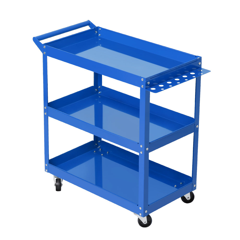 Giantz 3-Tier Tool Cart Trolley Workshop Garage Storage Organizer Blue-2