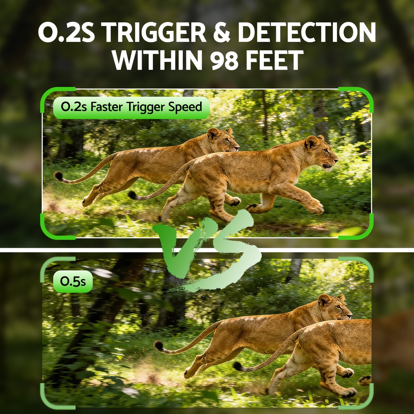 UL-TECH 4K WiFi Trail Camera 48MP 0.2s Trigger Game Camera Camo