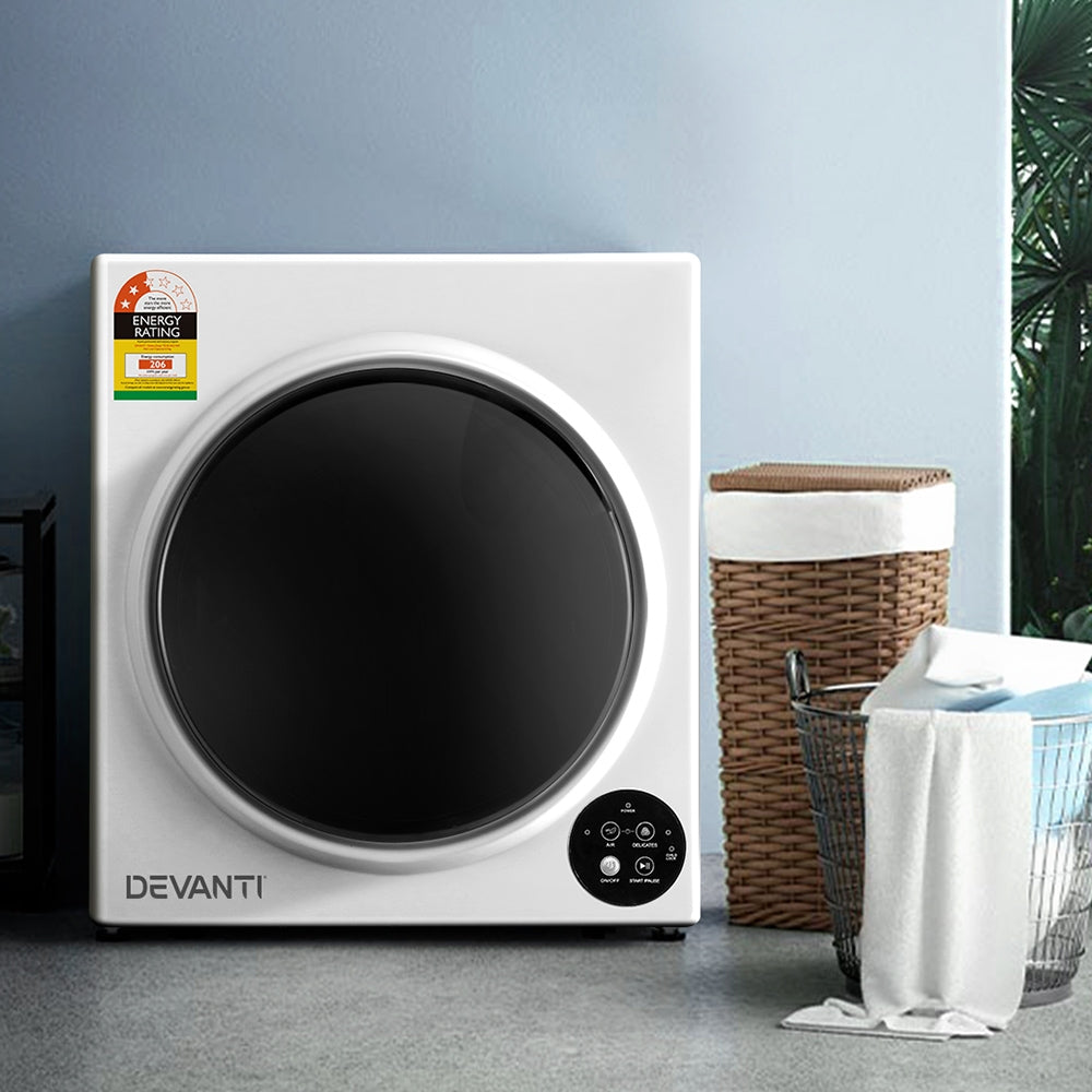 Devanti Tumble Dryer 5kg Fully Auto Black-6