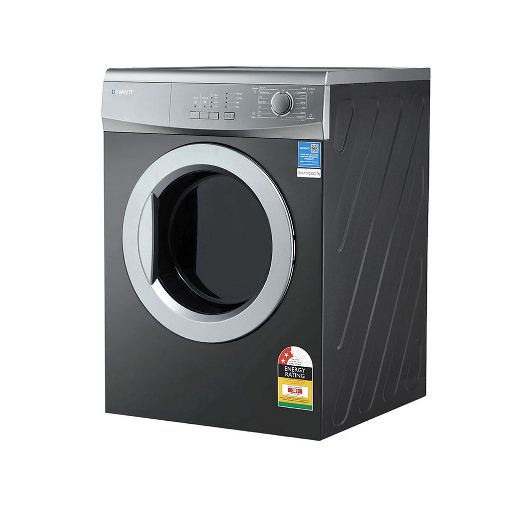 Devanti 7kg Tumble Dryer Vented 15 Auto Programs - Grey-1