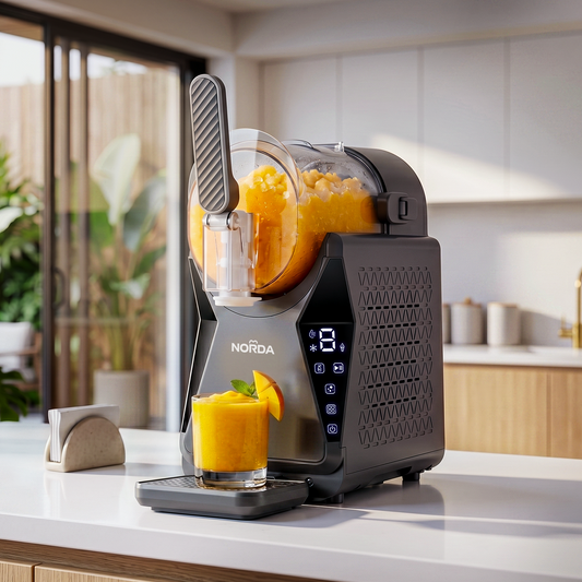 NORDA 1.3L Slushie Machine Frozen Drink Maker Slushy Ice Cream Maker No Ice Compressor Touchscreen for Home BBQ Party