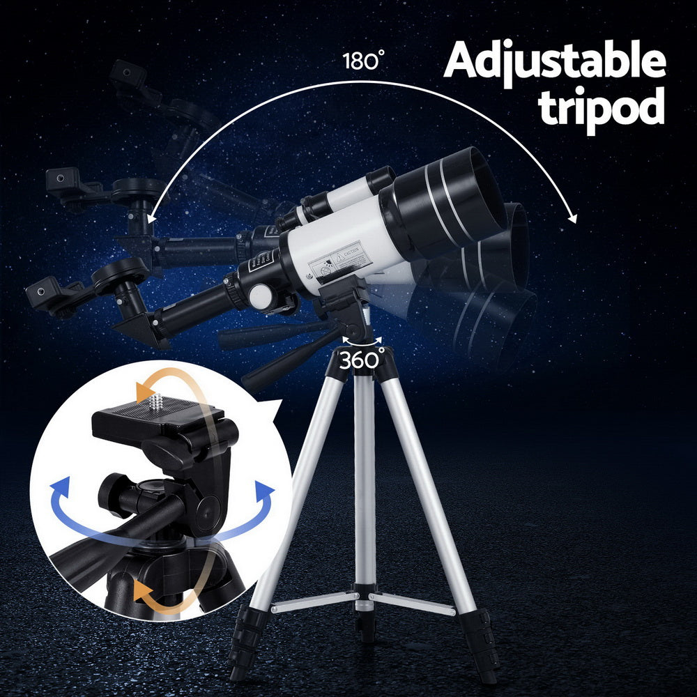 Portable 150X HD Astronomy Telescope with Tripod Optical Outdoor for Kids Adults-5