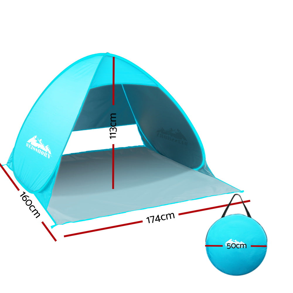 Weisshorn Pop Up Beach Tent Camping Hiking 3 Person Sun Shade Fishing Shelter-1