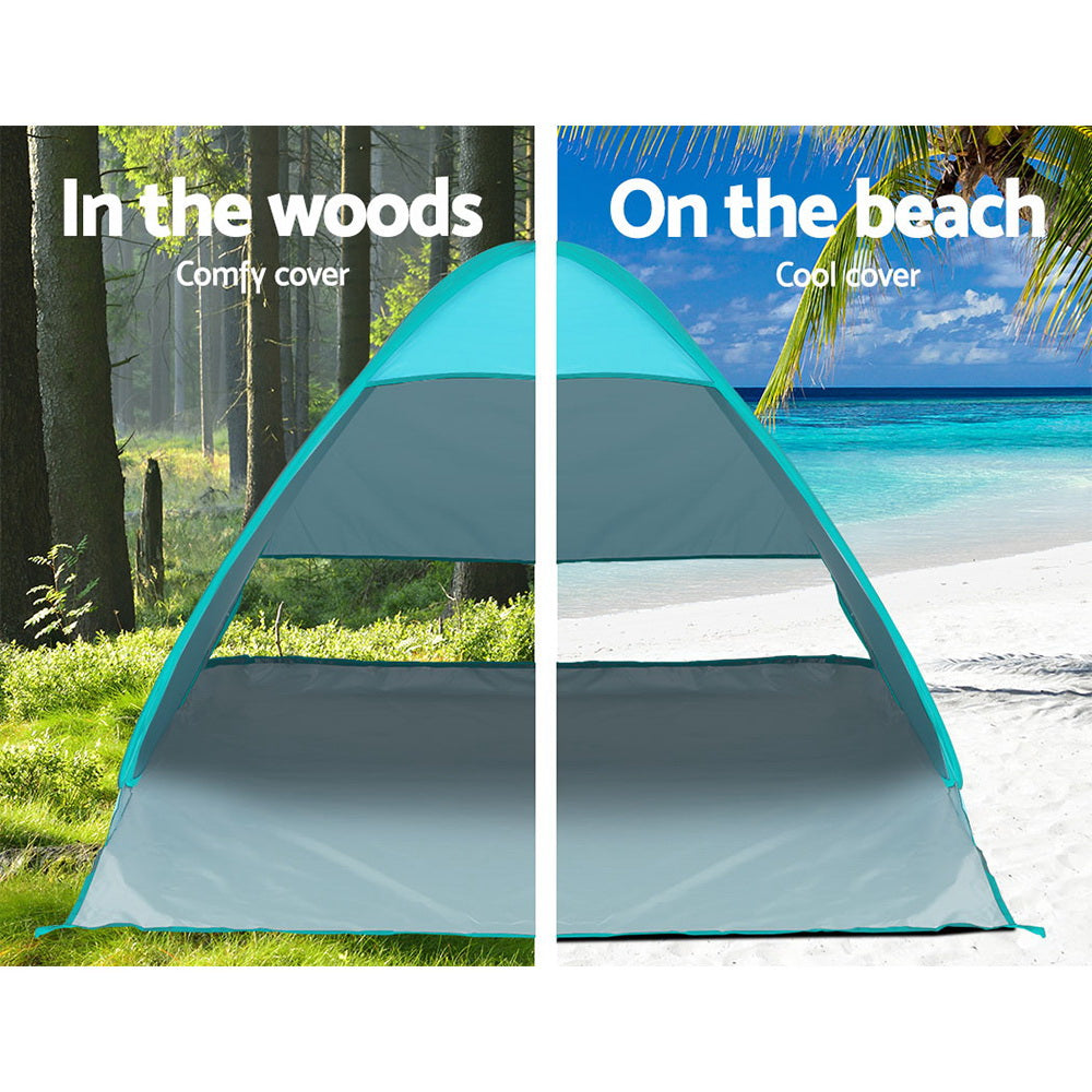 Weisshorn Pop Up Beach Tent Camping Hiking 3 Person Sun Shade Fishing Shelter-3