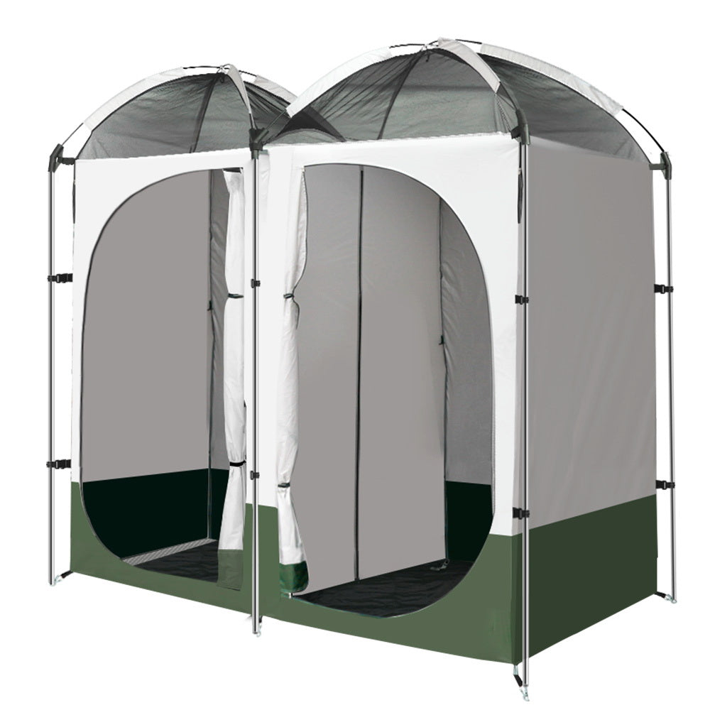 Weisshorn Double Camping Shower Toilet Tent Outdoor Portable Change Room-2