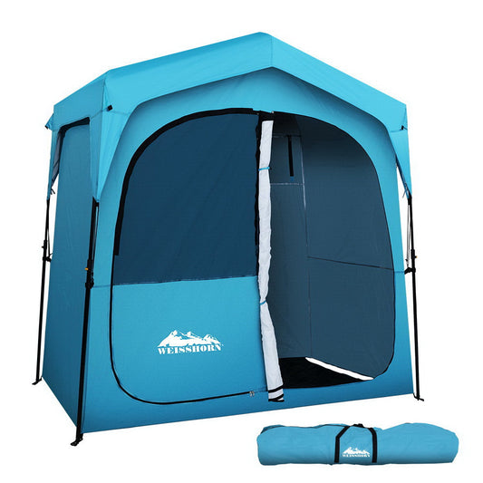 Weisshorn Double Camping Shower Toilet Tent Outdoor Fast Set Up Change Room-0