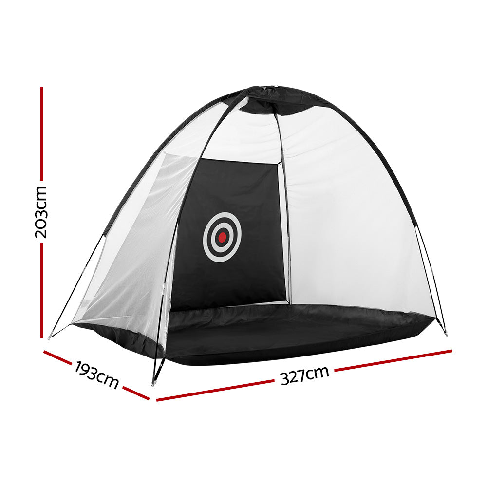 Everfit 3M Golf Practice Net Portable Training Aid Driving Target Tent Black-1