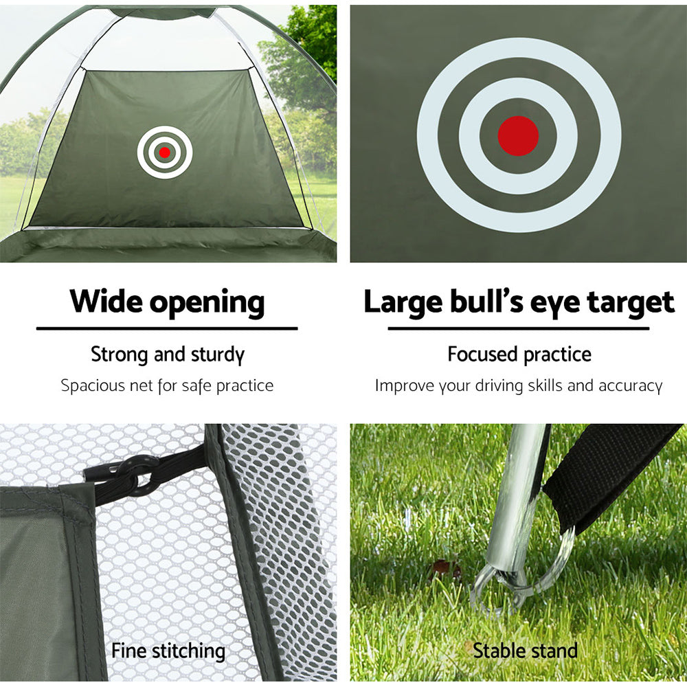 Everfit 3M Golf Practice Net Portable Training Aid Driving Target Tent Green-6