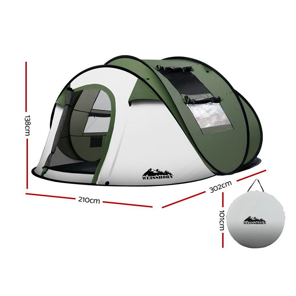 Weisshorn Instant Up Camping Tent 4-5 Person Pop up Tents Family Hiking Beach Dome-1