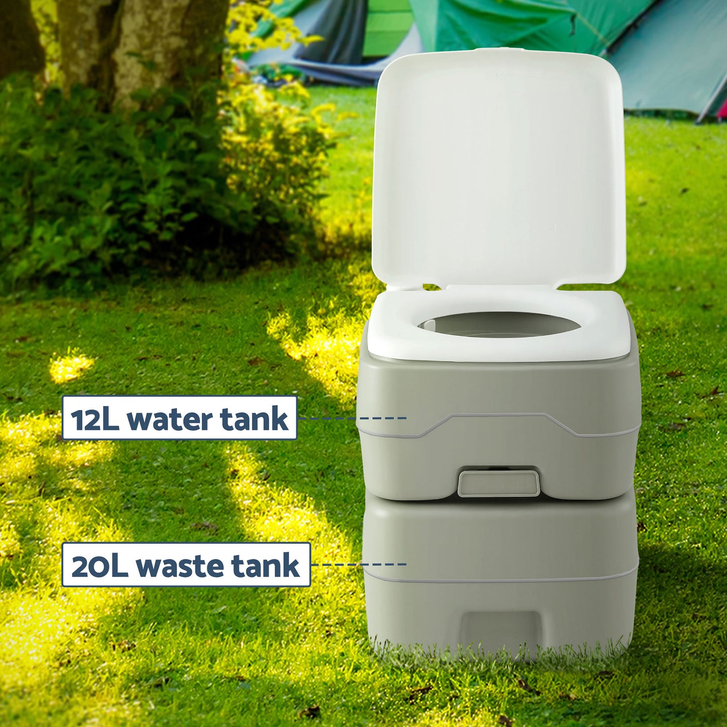 Weisshorn 20L Portable Camping Toilet Shower Tent Changing Room Outdoor Loo Set