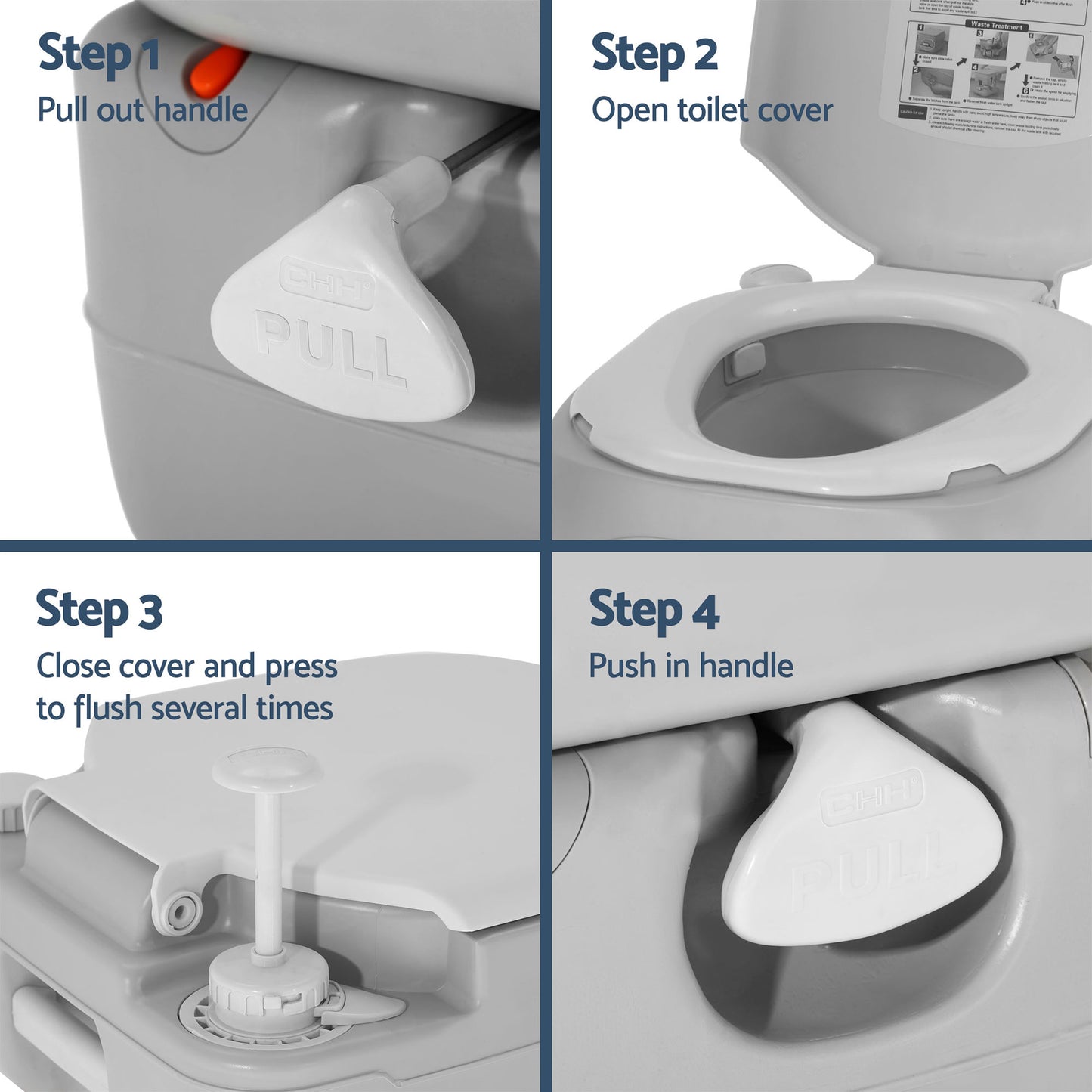 Weisshorn 22L Portable Camping Toilet Shower Tent Changing Room Outdoor Loo Set