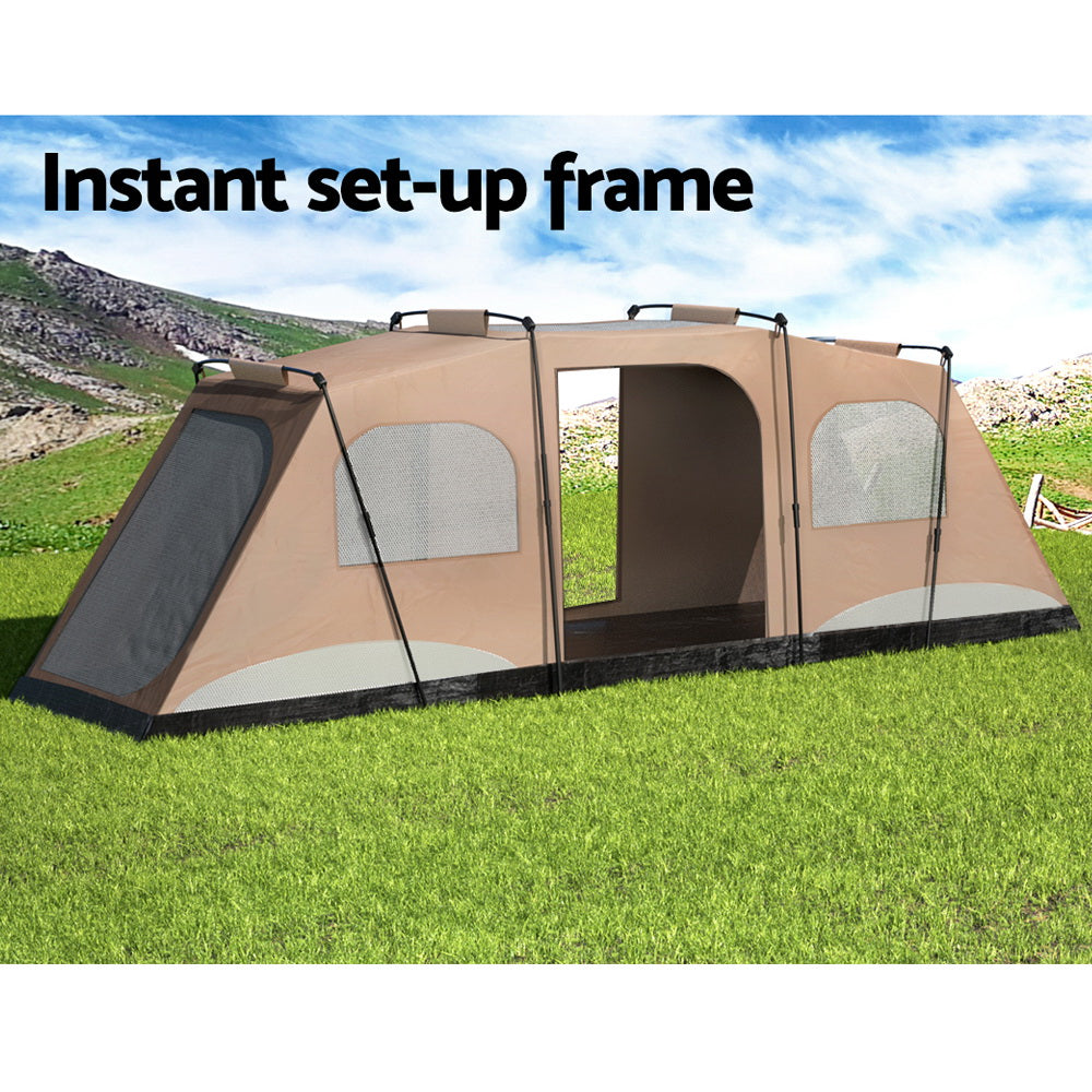 Weisshorn Instant Up Camping Tent 10 Person Outdoor Family Hiking Tents 3 Rooms-3