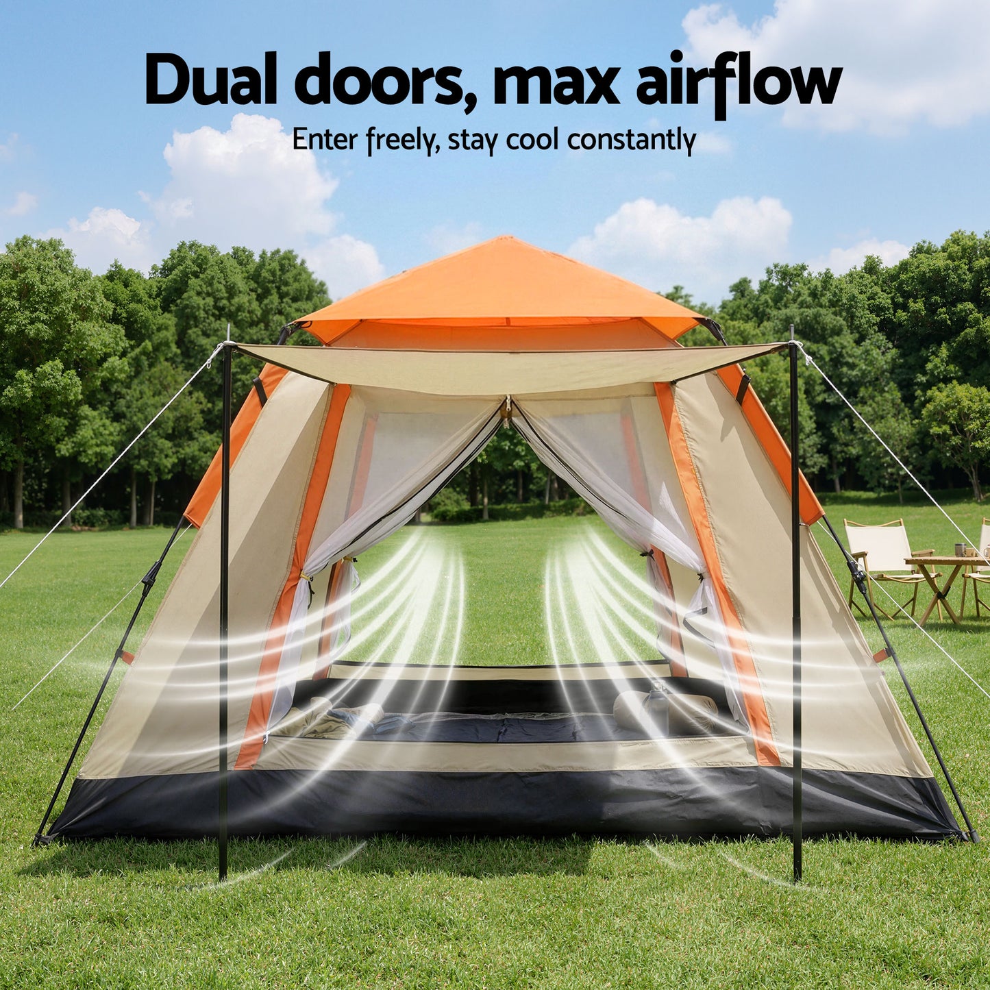 Weisshorn Pop Up Camping Tent 3-4 Person Automatic Tent Instant Setup Waterproof