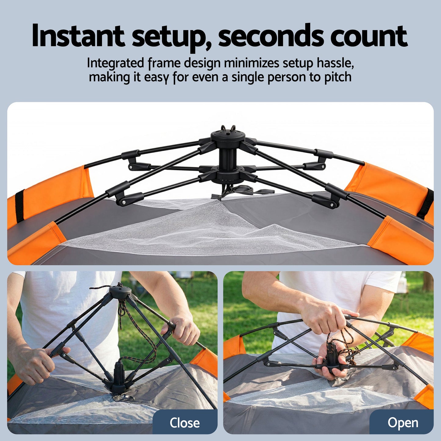 Weisshorn 2 Person Instant Pop Up Camping Tent Automatic Waterproof Hiking Beach