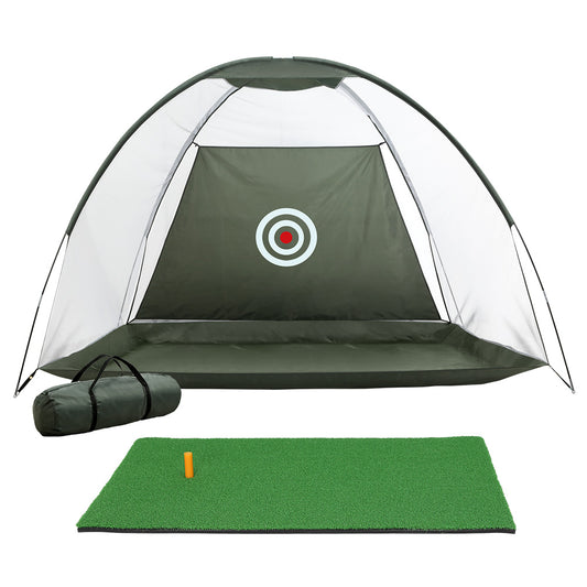 Everfit 3M Golf Practice Net And Training Mat Set Driving Target Green-0