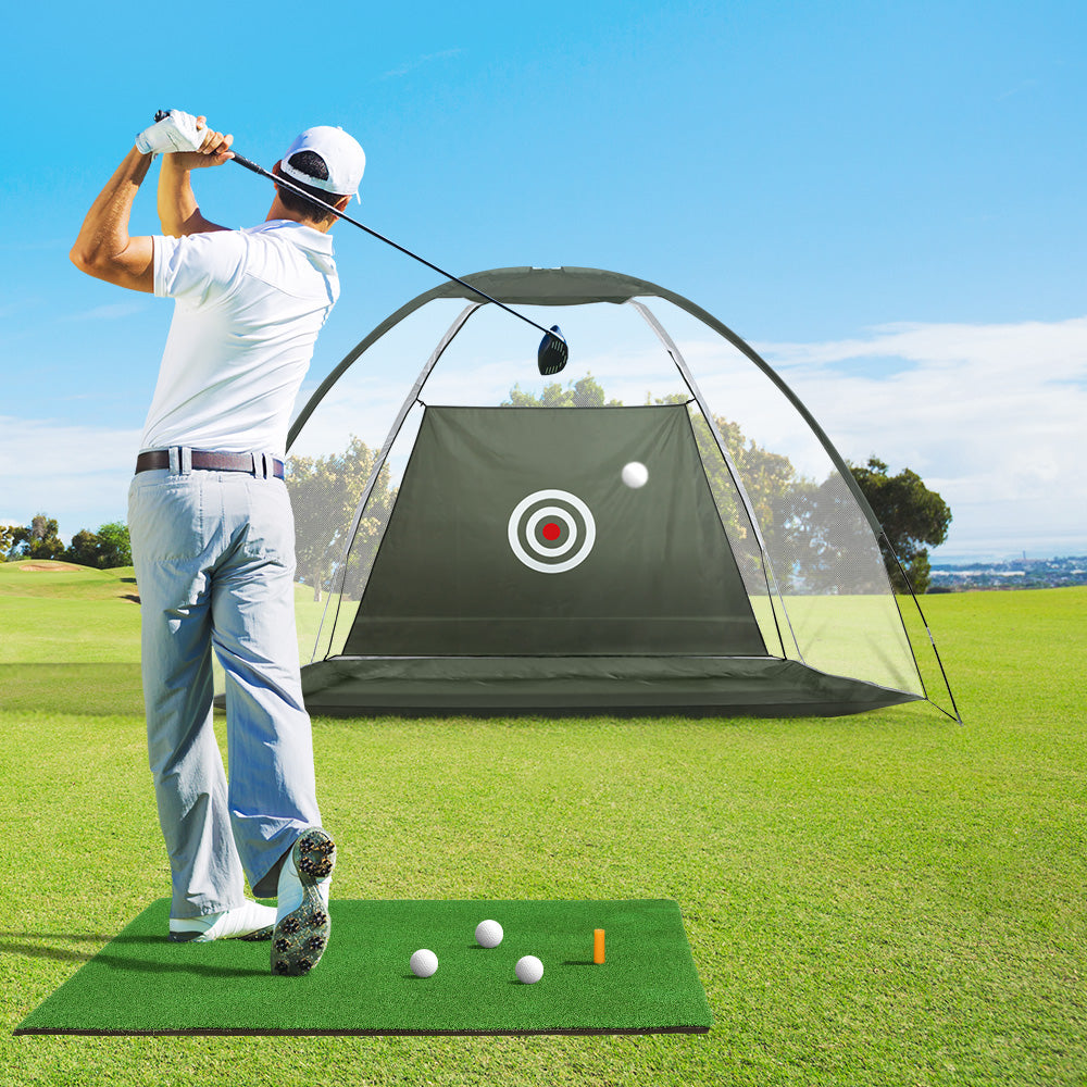 Everfit 3M Golf Practice Net And Training Mat Set Driving Target Green-7